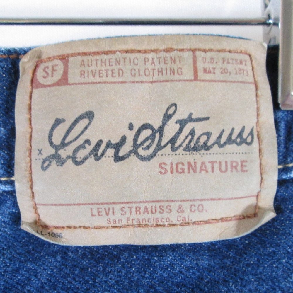 Levi Stauss Signature Misses Relaxed Fit Blue Jeans Sz 10 Long 100% Cott… - Picture 5 of 8